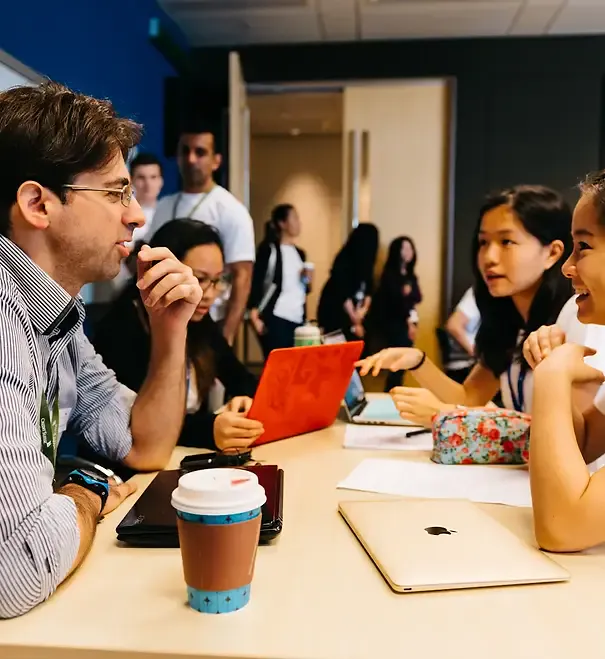 YFS students collaborating at an entrepreneurship bootcamp